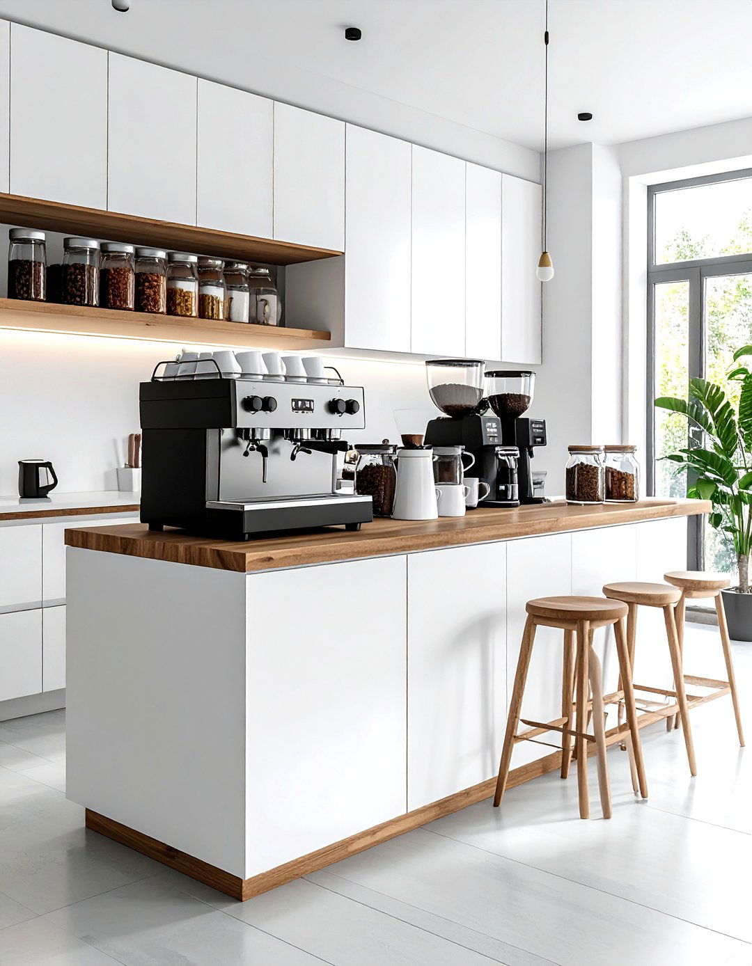 Coffee station - 30 kitchen clever storage ideas