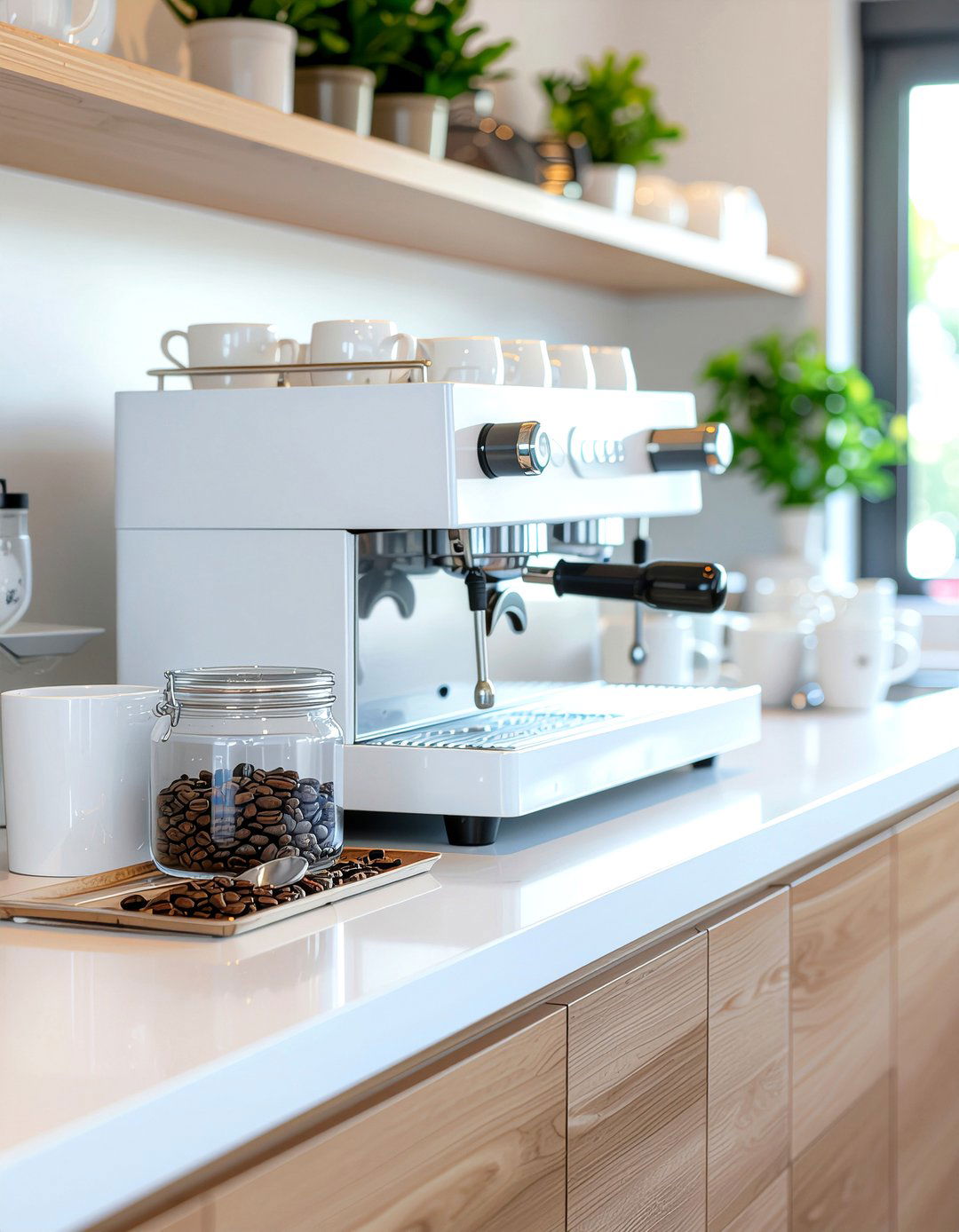 Coffee station setup - 30 first apartment decor ideas