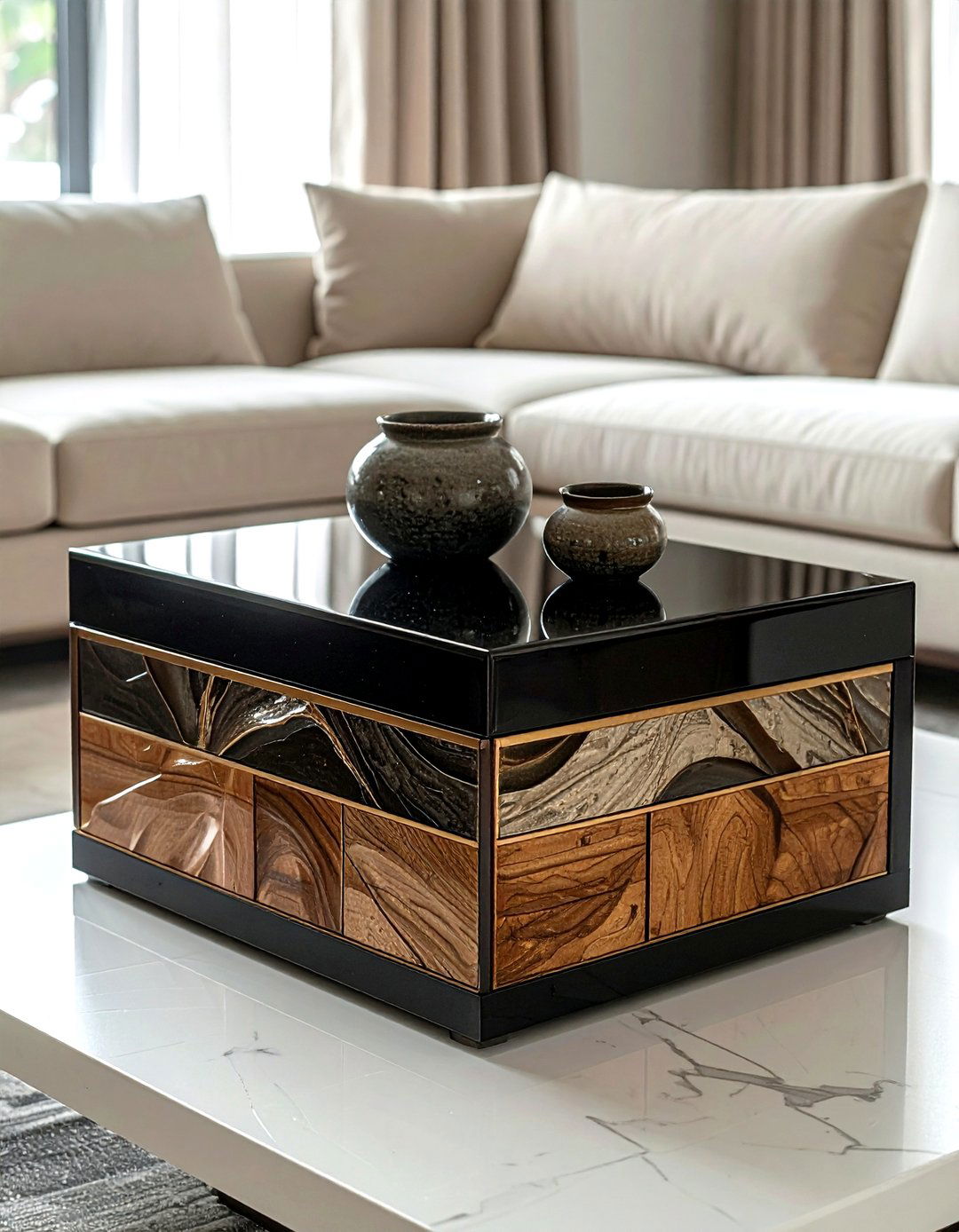 Coffee table box - 30 decorative box ideas