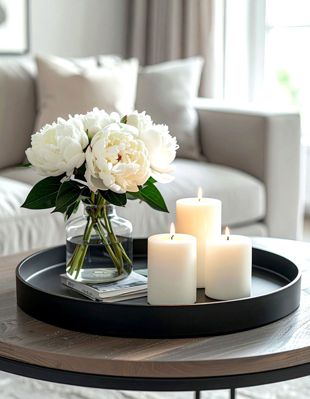 Coffee table candle tray - 30 candle arrangement ideas