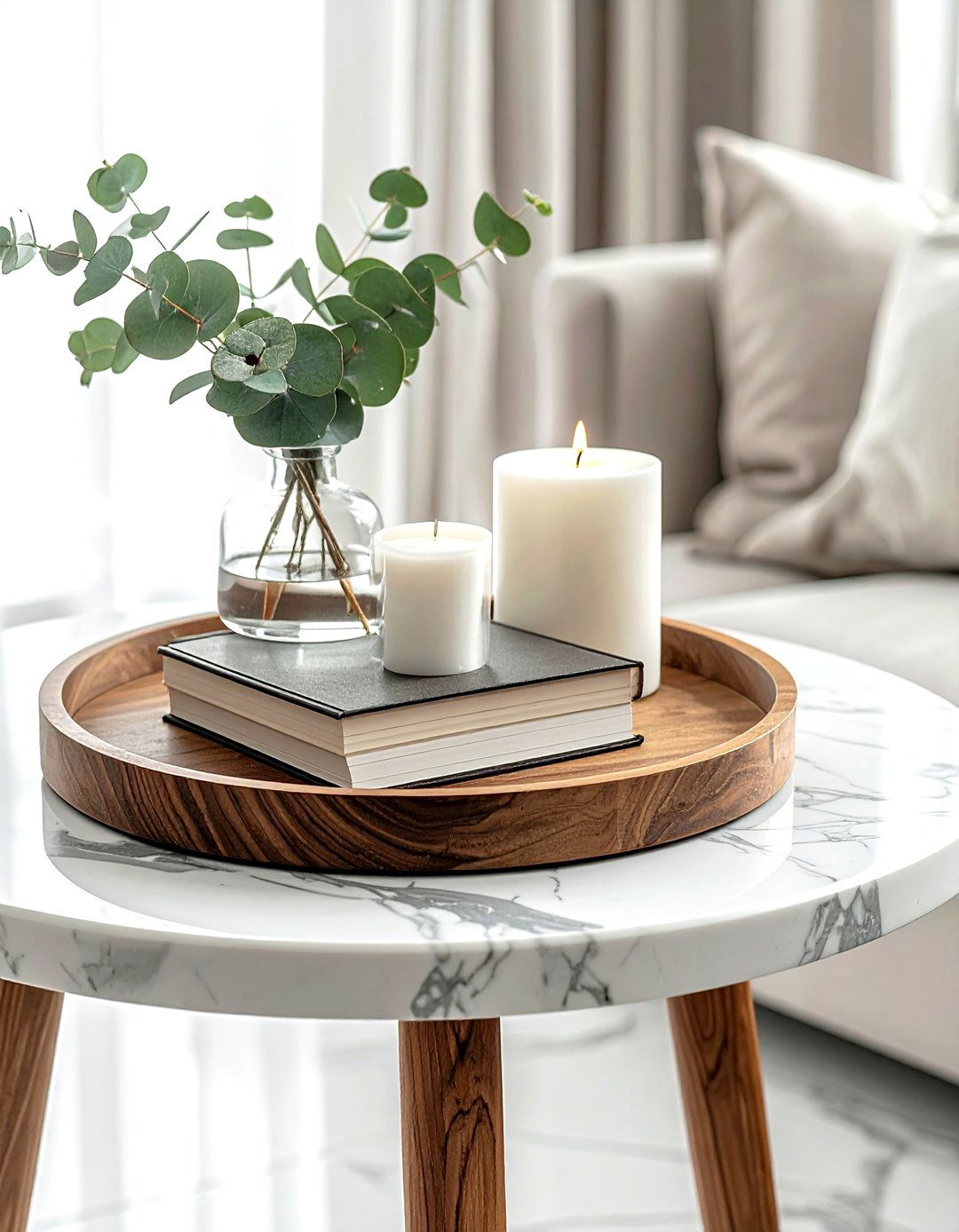 Coffee table tray styling - 30 decor layering ideas