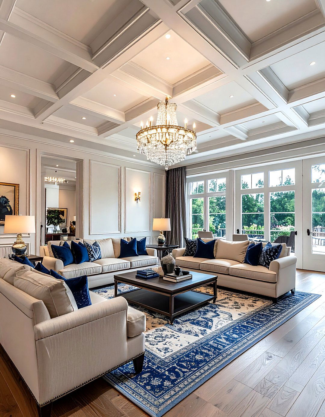 Coffered Ceiling - 30 living room ceiling design ideas