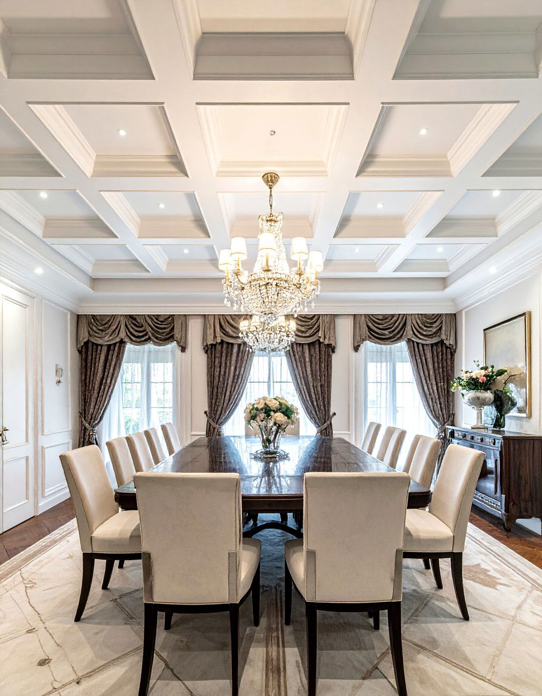 Coffered Ceiling - 30 traditional dining room ideas