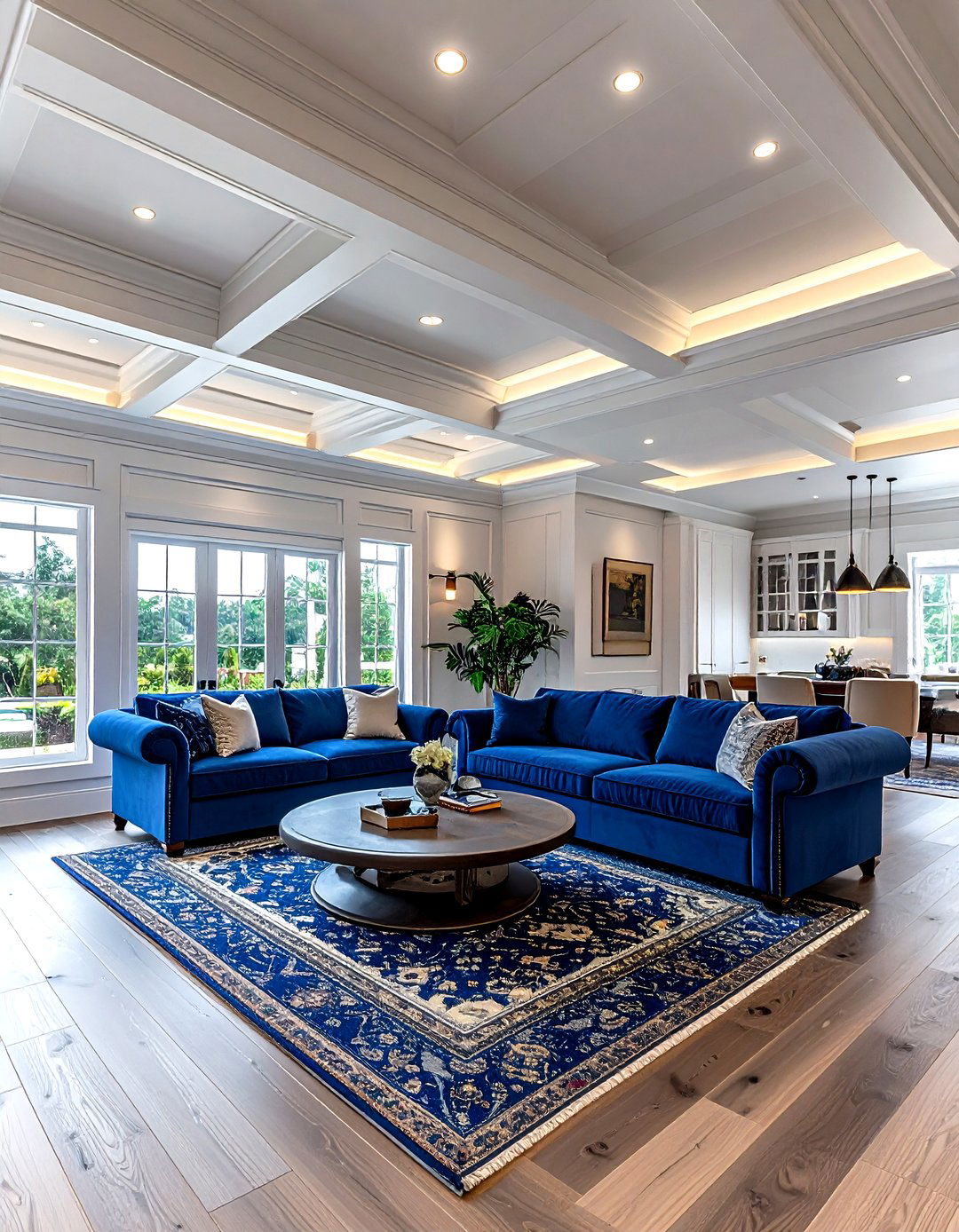 Coffered Ceiling Recessed Lighting - 30 living room recessed lighting ideas