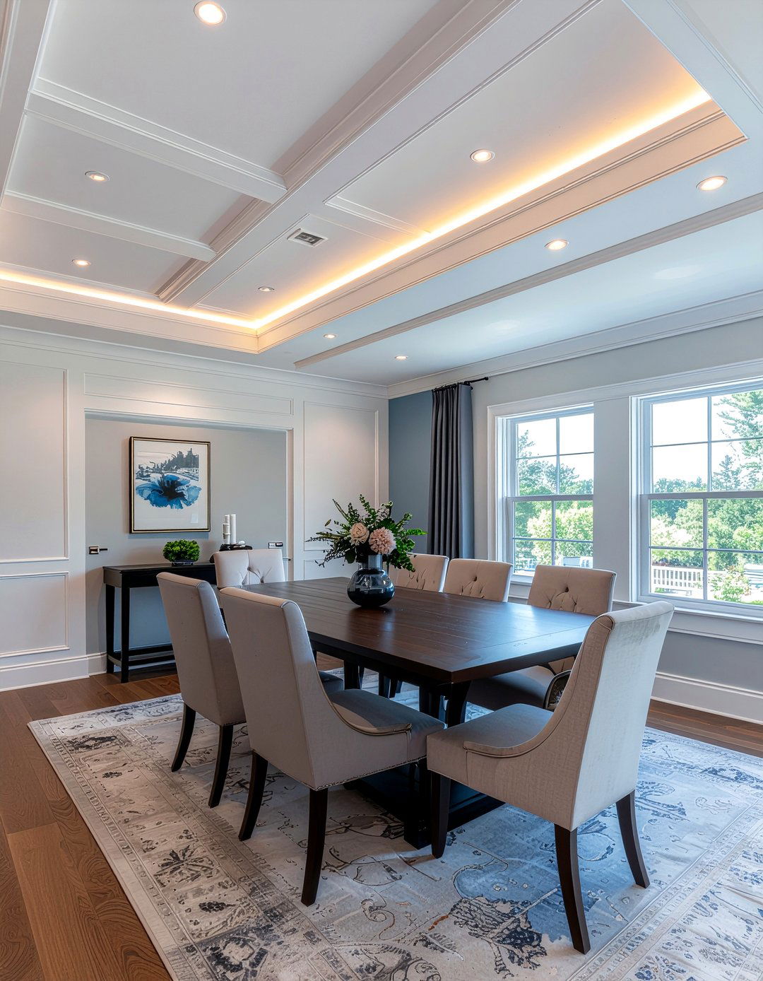 Coffered Ceiling Recessed Lights - 30 dining room recessed lighting ideas