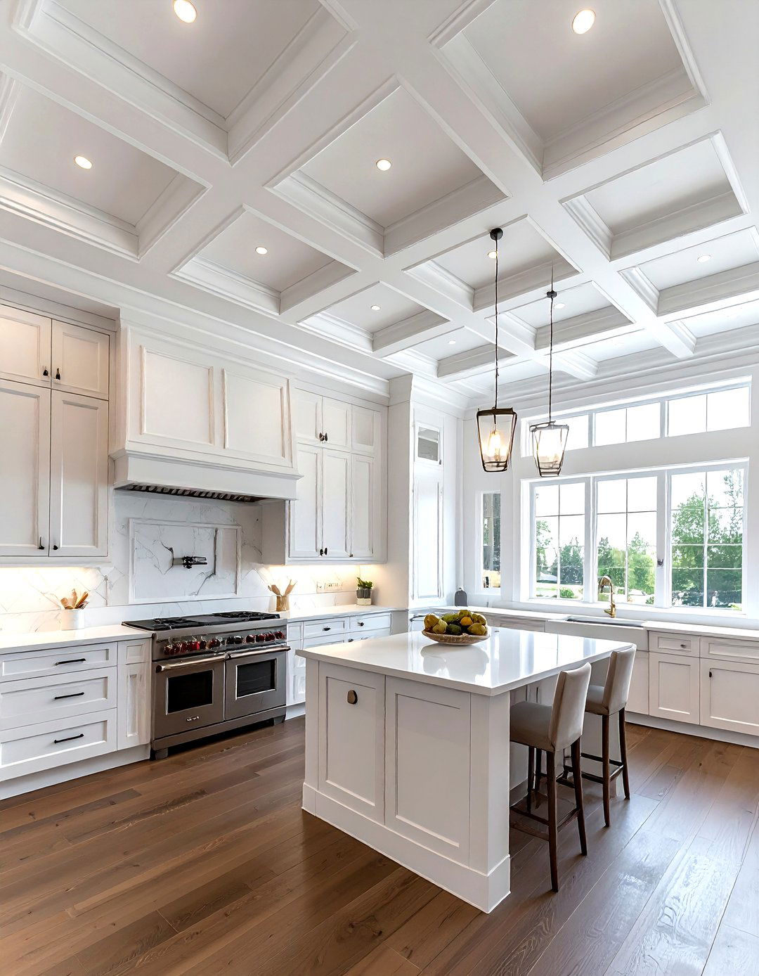 Coffered Ceiling With Crown Molding - 30 kitchen coffered ceiling ideas