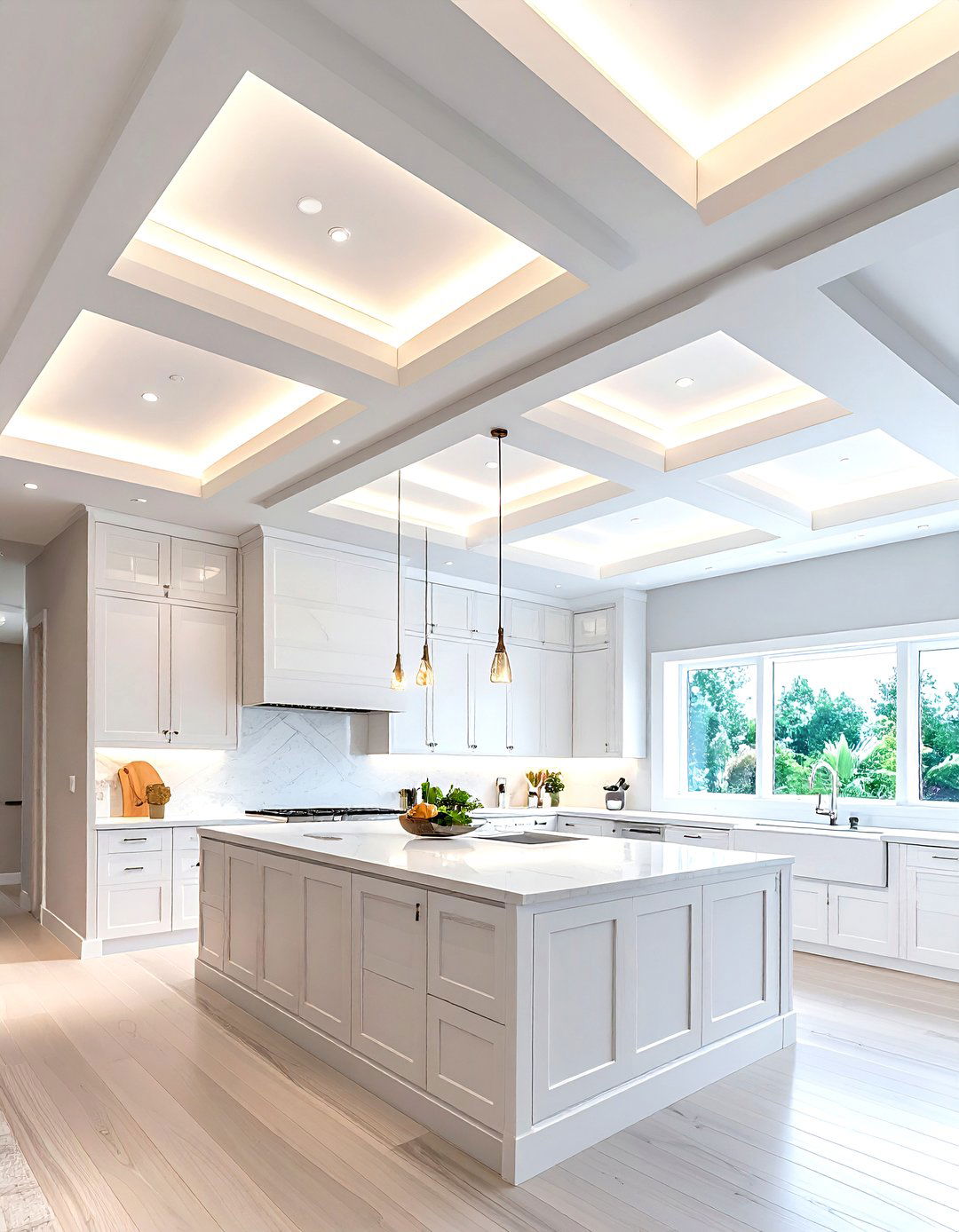 Coffered Ceiling With Recessed Lighting - 30 kitchen coffered ceiling ideas