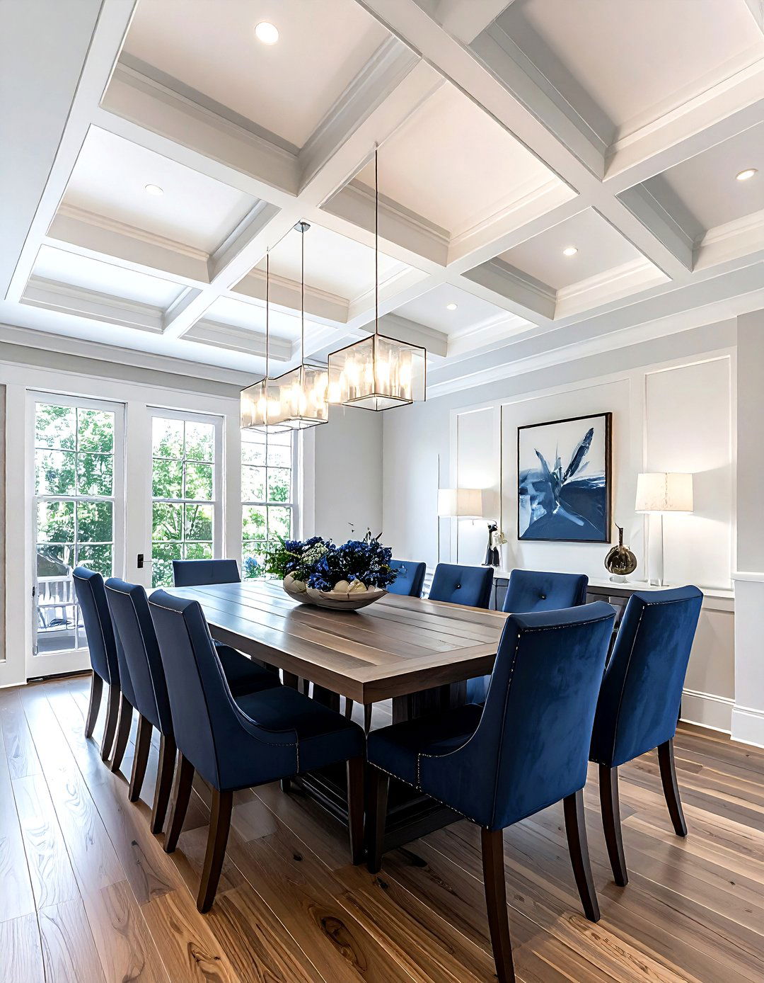 Coffered Tray Ceiling - 30 dining room tray ceiling ideas
