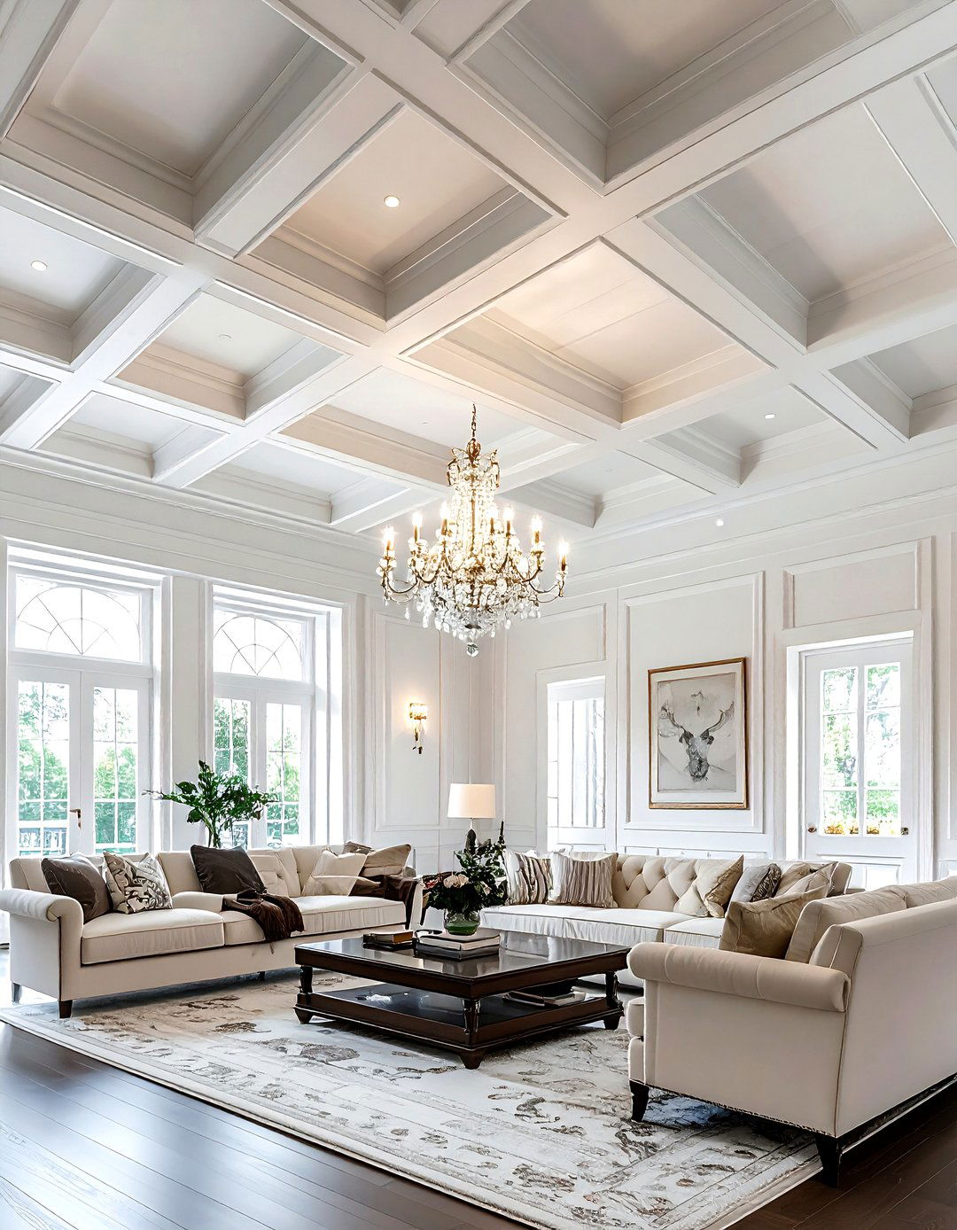 Coffered ceiling - 30 classic decor ideas