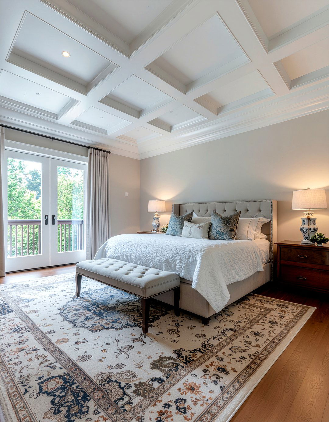 Coffered tray ceiling - 30 bedroom tray ceiling ideas