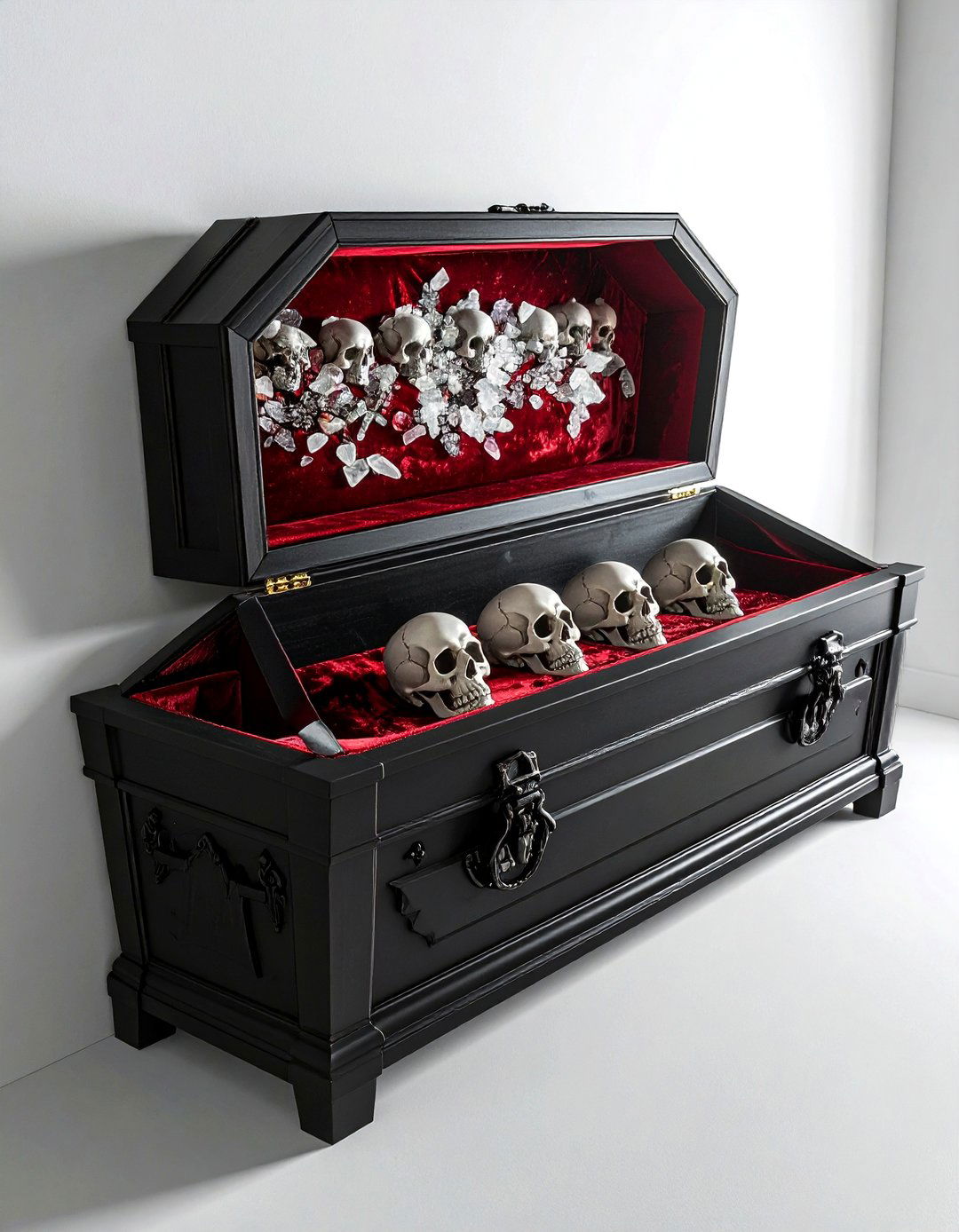 Coffin Shaped Shelf - 30 spooky decor ideas