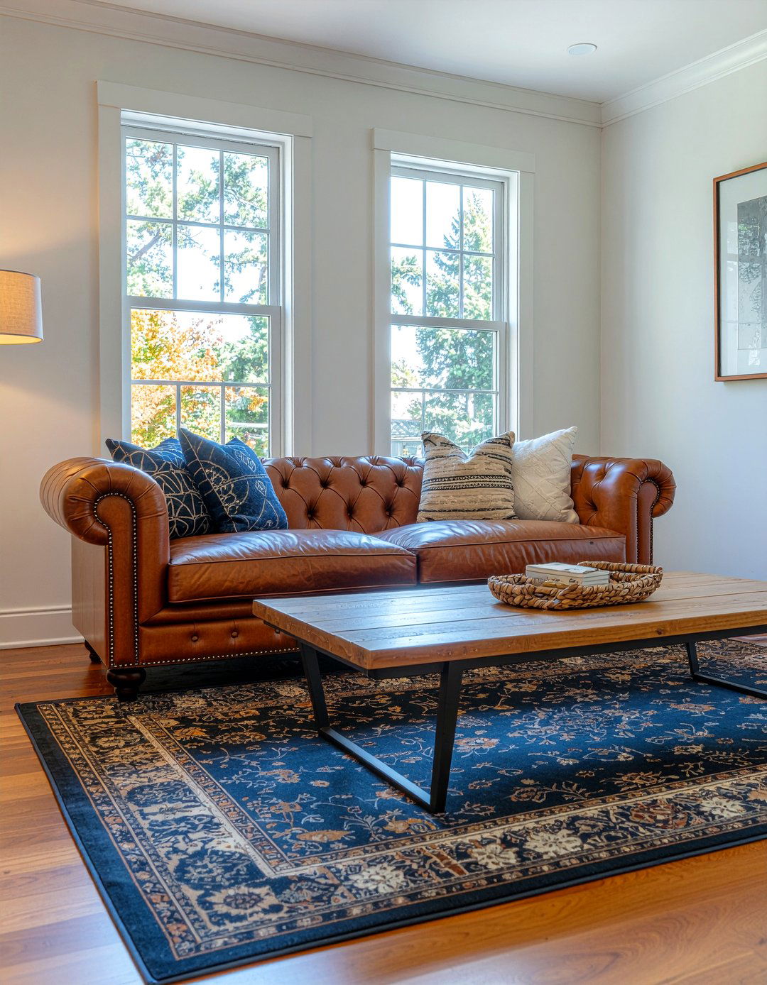 Cognac Leather Chesterfield - 30 living room chesterfield sofa ideas