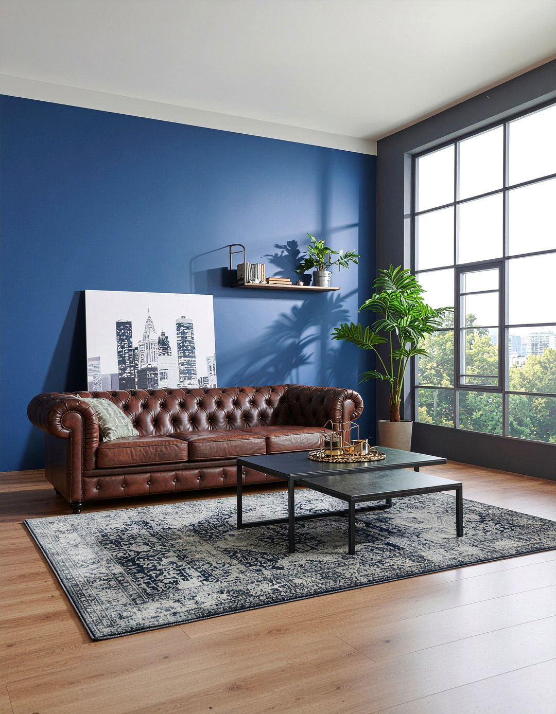 Cognac leather couch decor - 30 leather sofa living room ideas