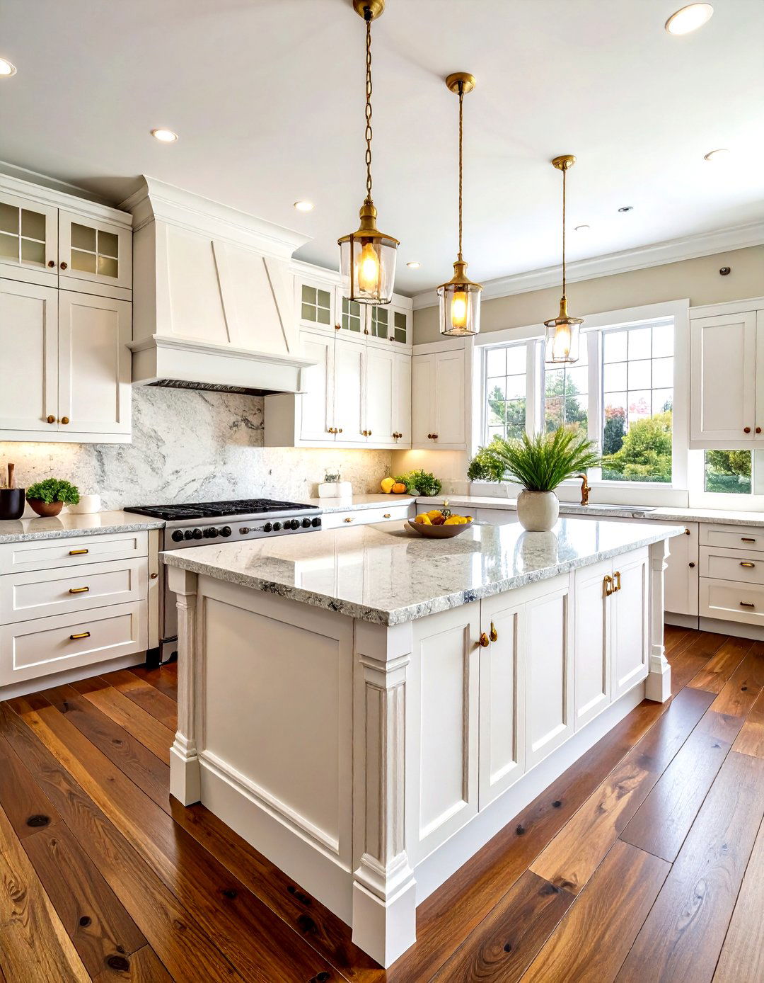 Colonial white granite kitchen - 30 granite kitchen ideas
