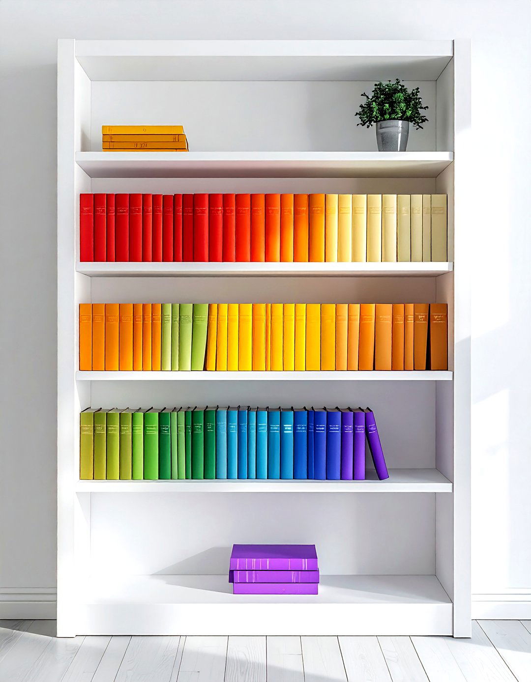 Color Coded Bookshelf - 30 living room book displays