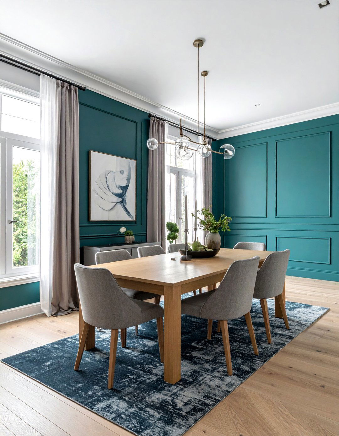 Color Drenched Dining Room Molding - 30 dining room crown molding ideas