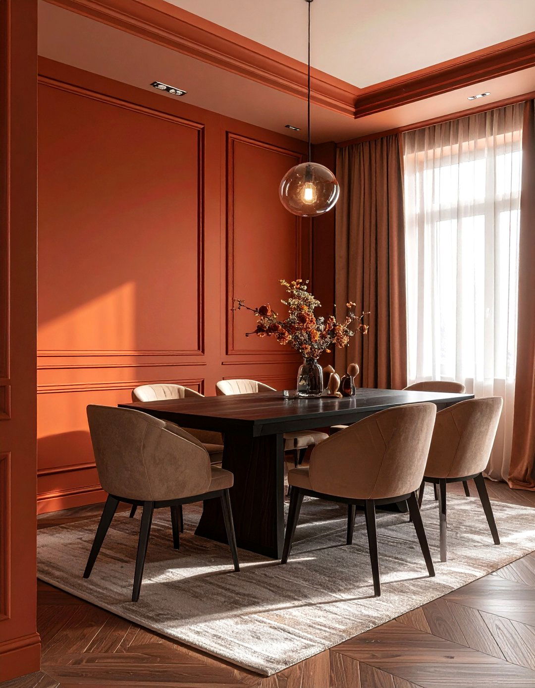 Color Drenched Dining Room - 30 fearless dining room ideas