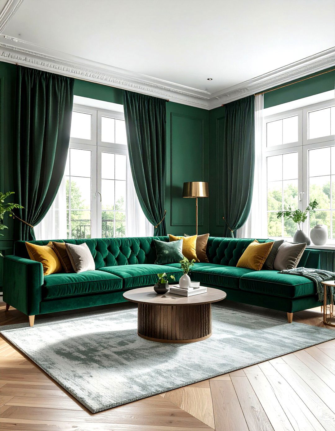 Color Drenched Living Room - 30 serene living room ideas