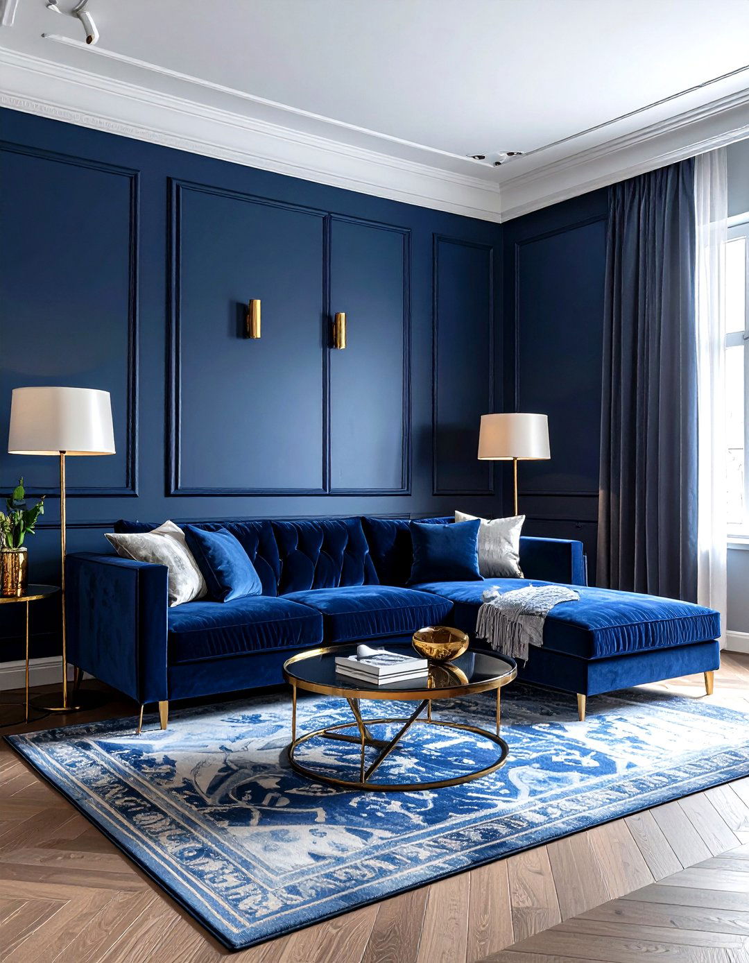 Color Drenched Living Room - 30 stunning home decor ideas