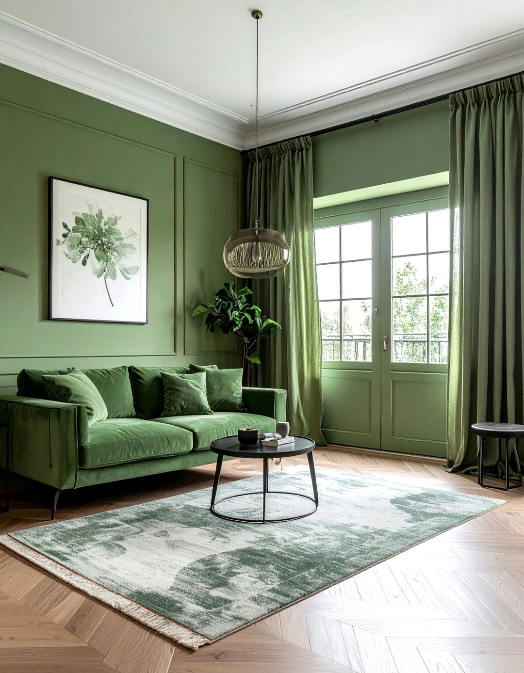 Color Drenched Room - 30 painted ceiling ideas