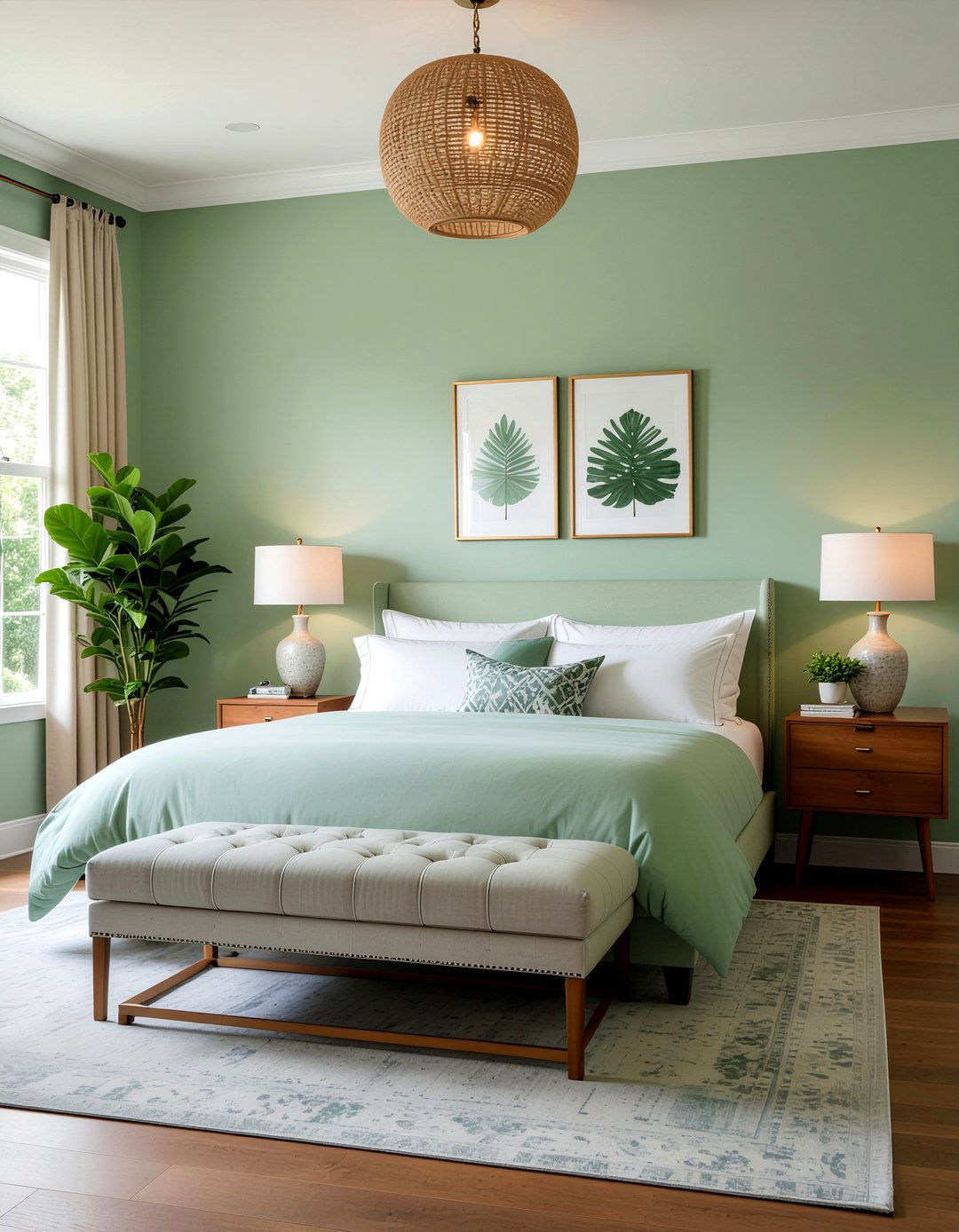 Color Drenching - 30 bedroom remodel ideas