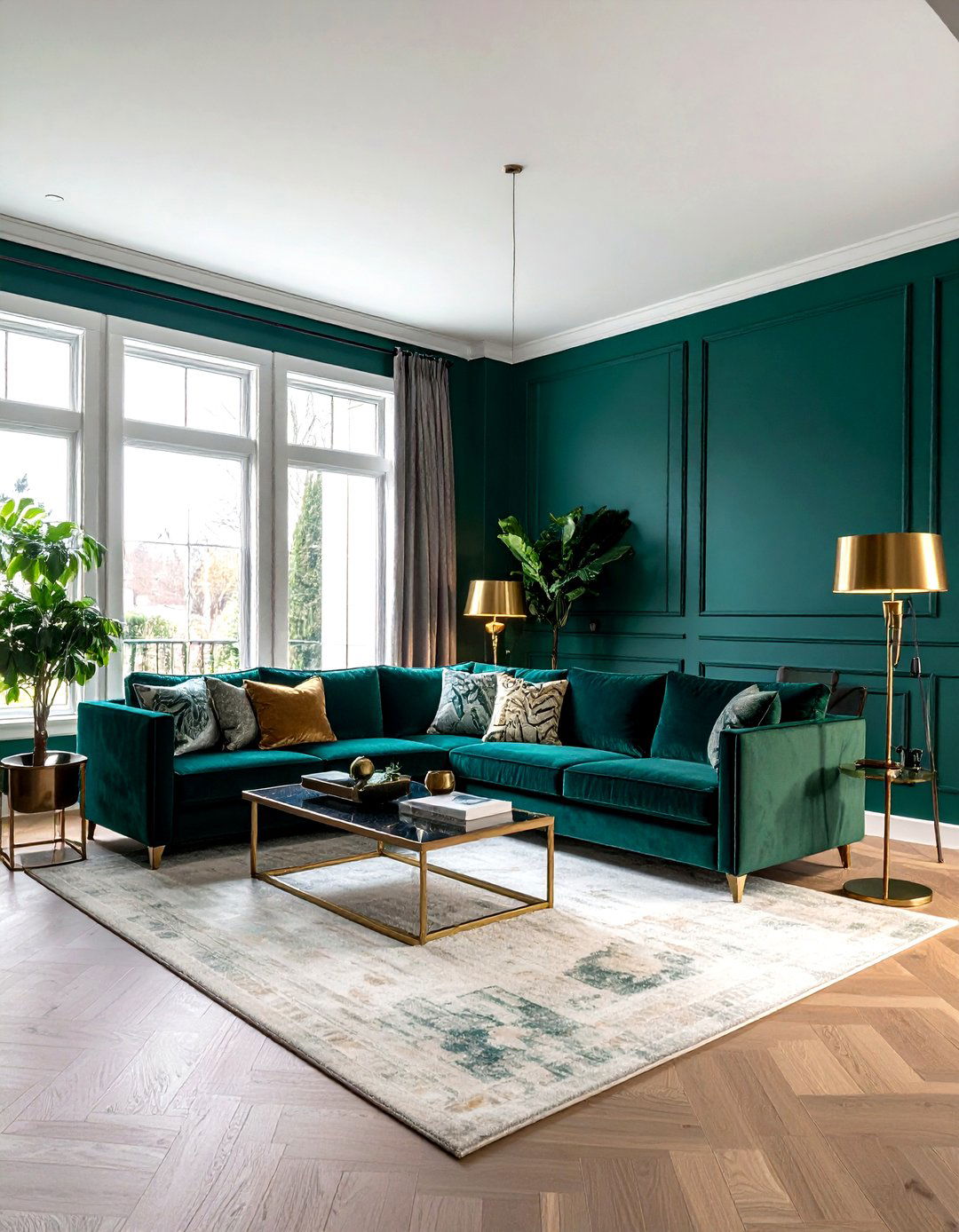 Color drenched living room - 30 colorful home decor ideas