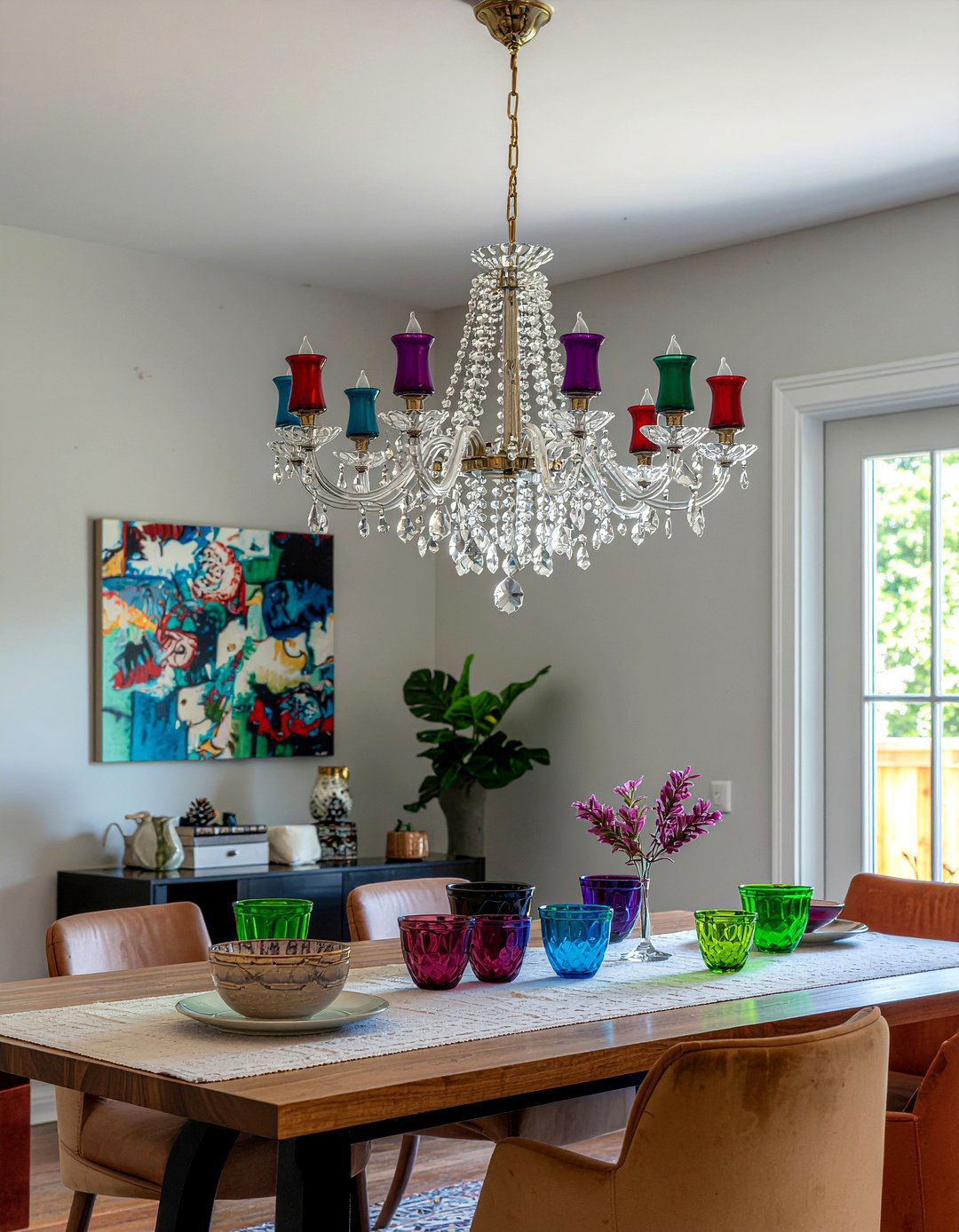 Colored Crystal Chandelier Dining Room - 30 crystal chandelier dining room ideas