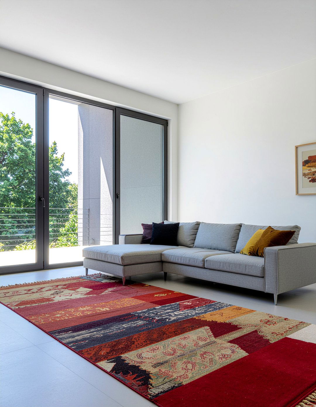 Colored Glass Window - 30 living room privacy glass ideas