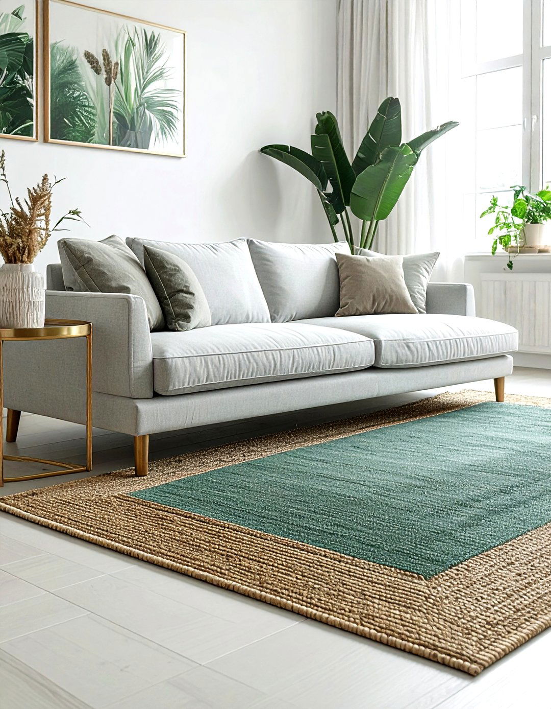 Colored Jute Rug - 30 jute rug ideas