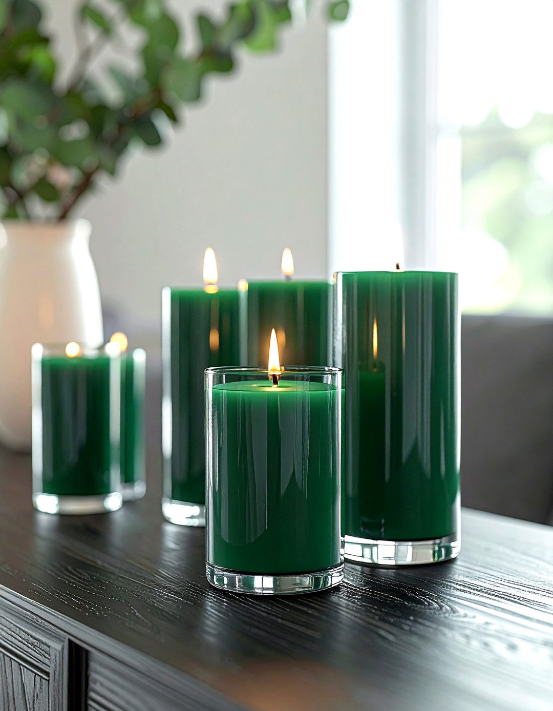 Colored Taper Candles - 30 living room candle ideas