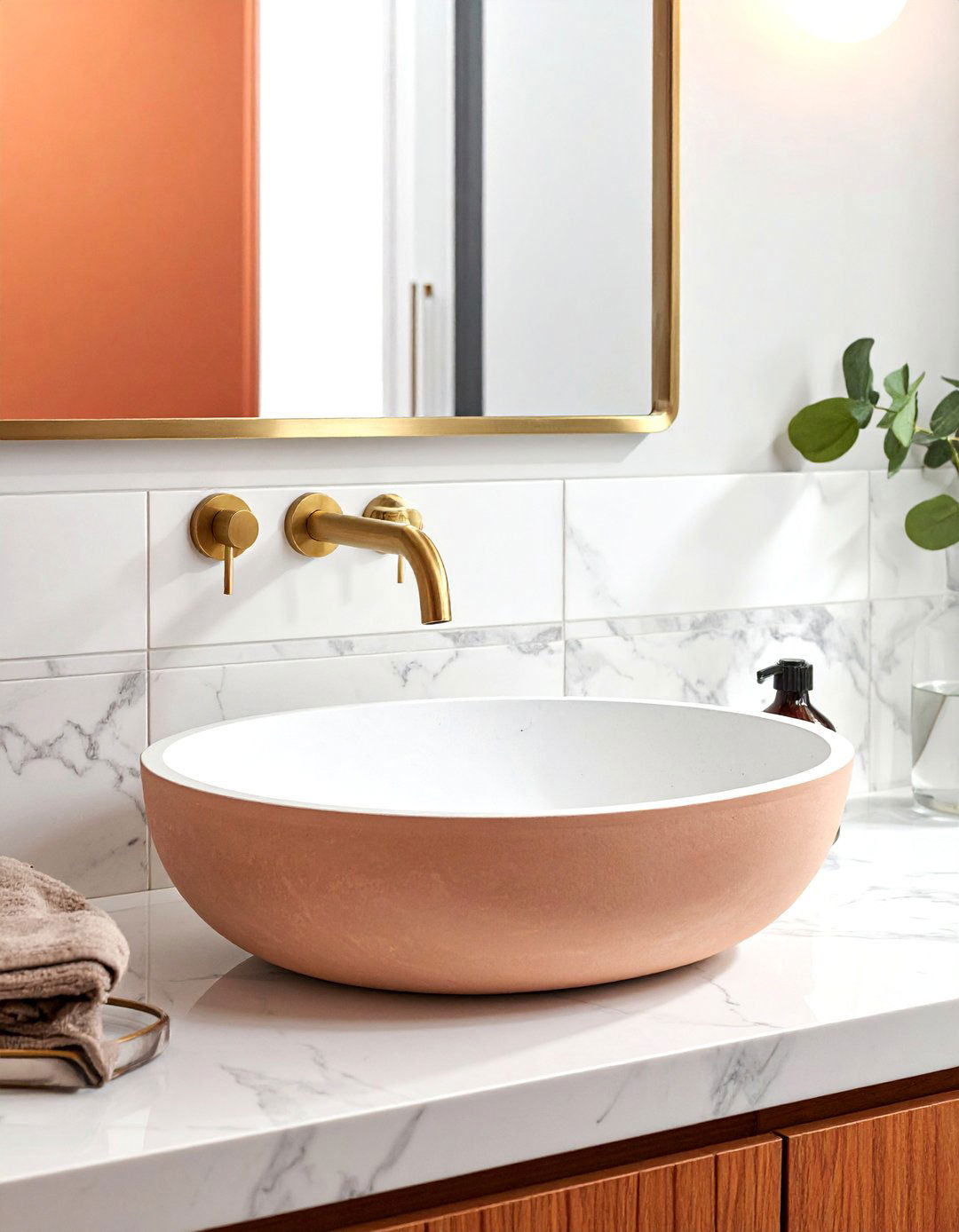 Colored concrete bathroom sink - 30 concrete sink ideas