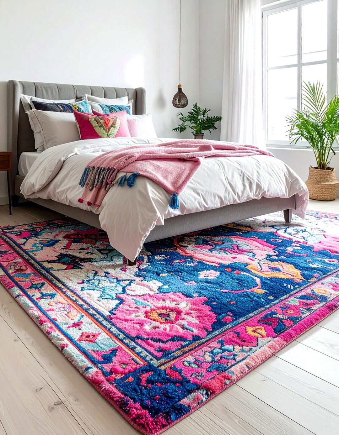 Colorful Azilal bedroom - 30 Moroccan rug ideas