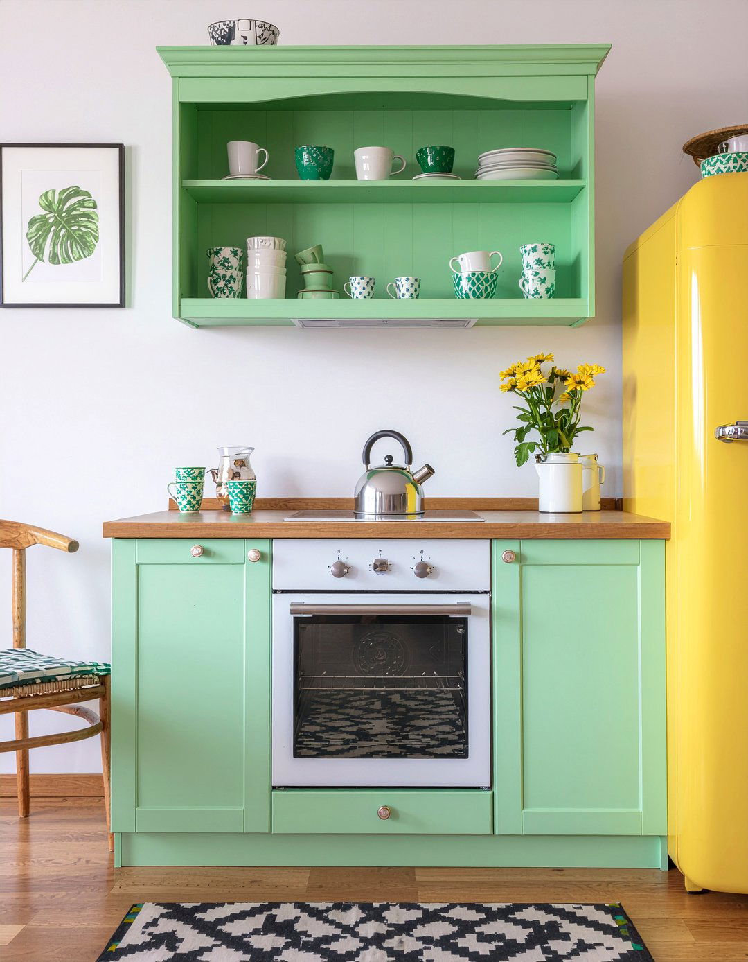 Colorful Coffee Station - 30 dining room coffee station ideas