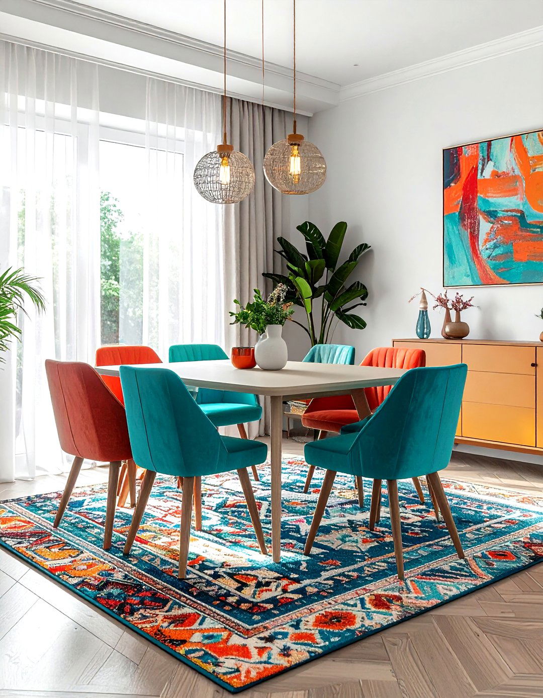 Colorful Dining Room - 30 refreshed dining room ideas