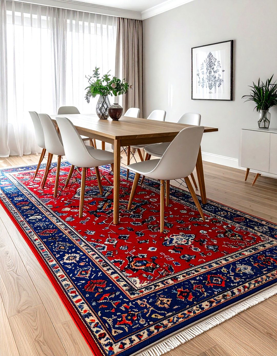 Colorful Dining Room Rug - 30 fearless dining room ideas