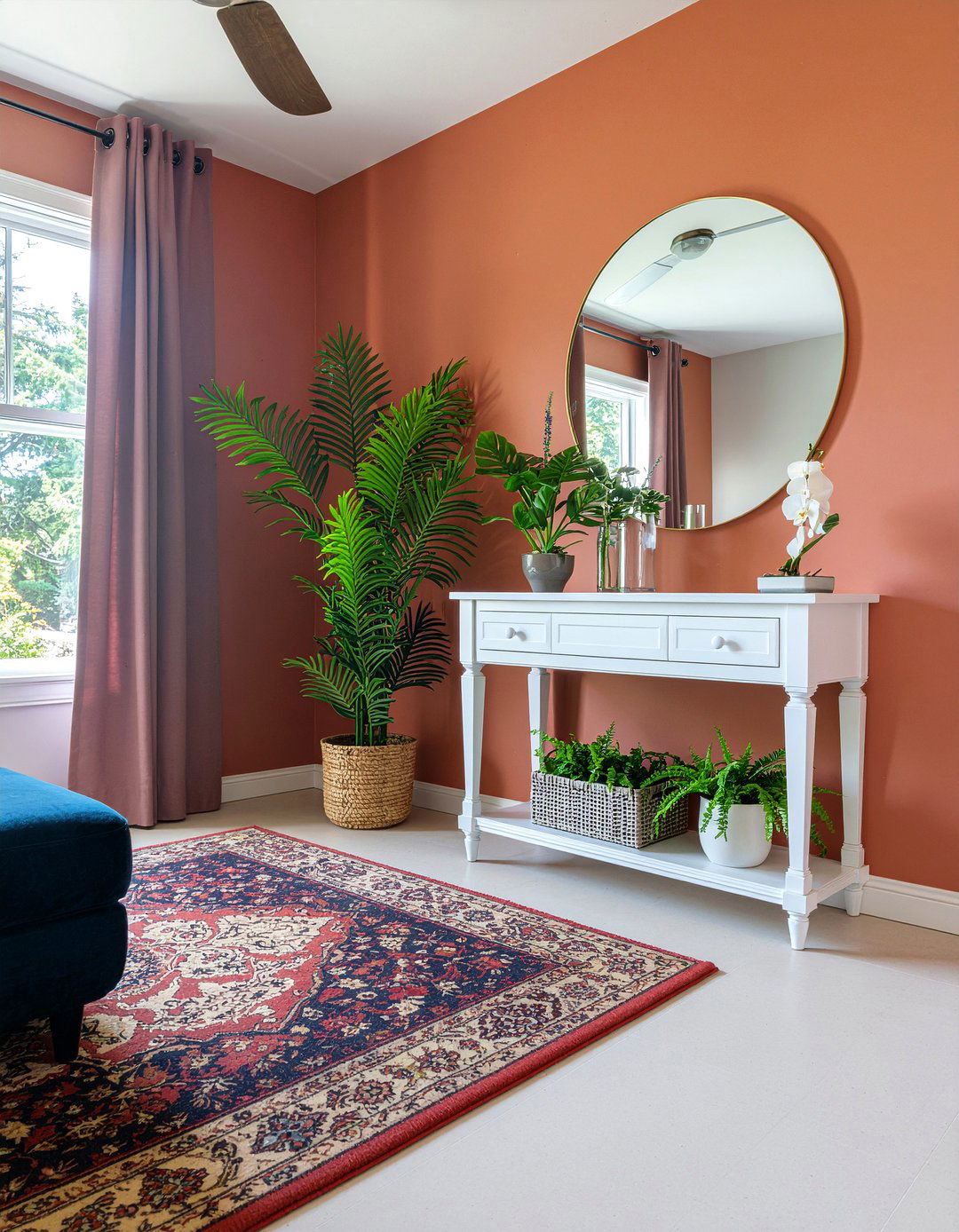 Colorful Entryway Accent Wall - 30 living room entryway ideas