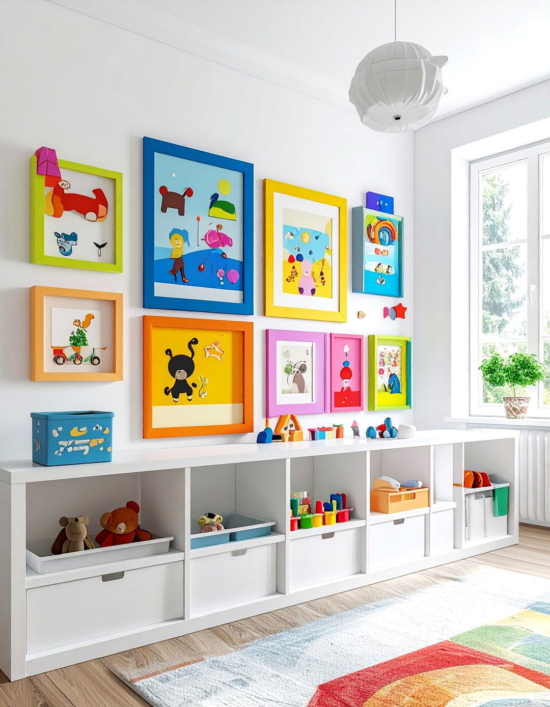 Colorful Kids Room Wall - 30 photo wall ideas
