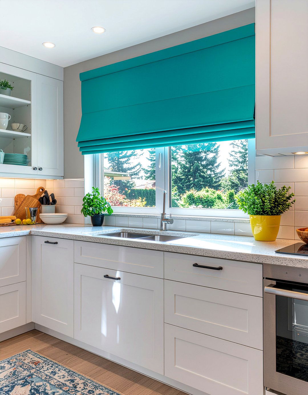 Colorful Kitchen Valance - 30 kitchen valance ideas