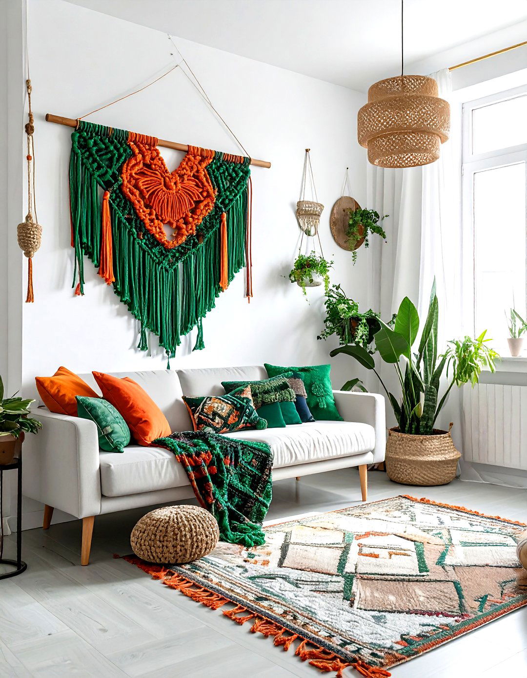 Colorful Macrame Wall Hanging - 30 living room macrame wall hangings