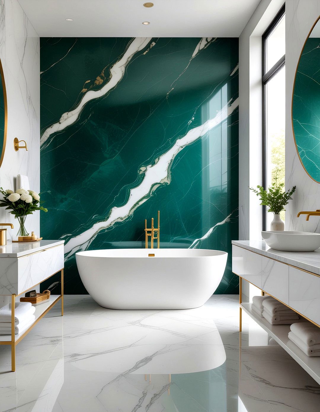 Colorful Marble Bathroom - 30 bathroom emerging trend ideas