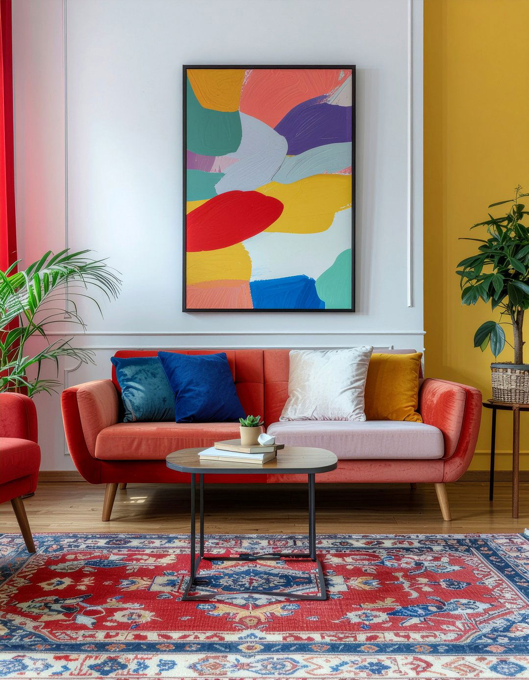 Colorful Painted Picture Frame - 30 living room picture frames