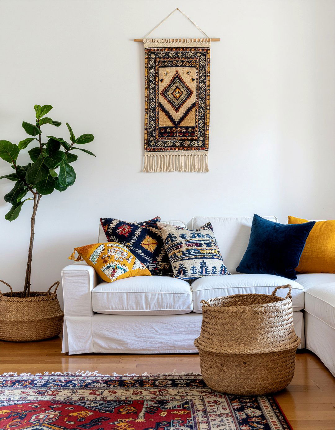 Colorful Spanish Textile Decor - 30 Spanish living room ideas