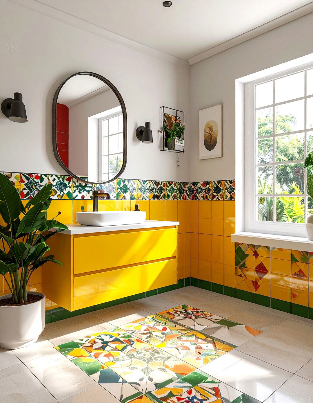 Colorful Spanish bathroom tile - 30 Spanish tile bathroom ideas