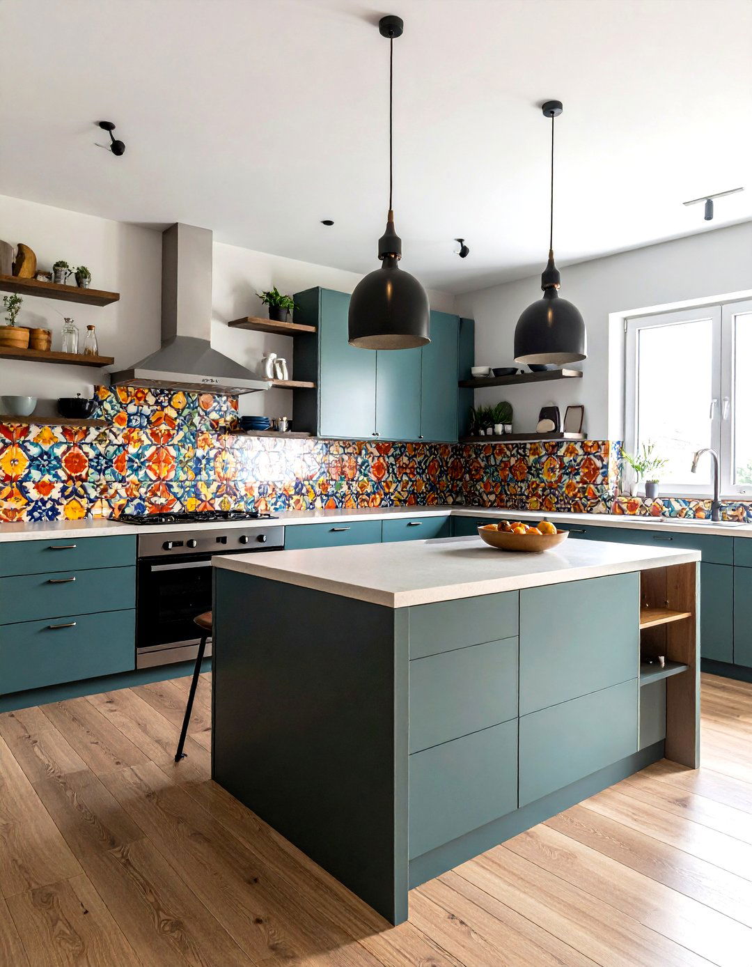 Colorful Spanish tile - 30 Spanish tile kitchen backsplash ideas