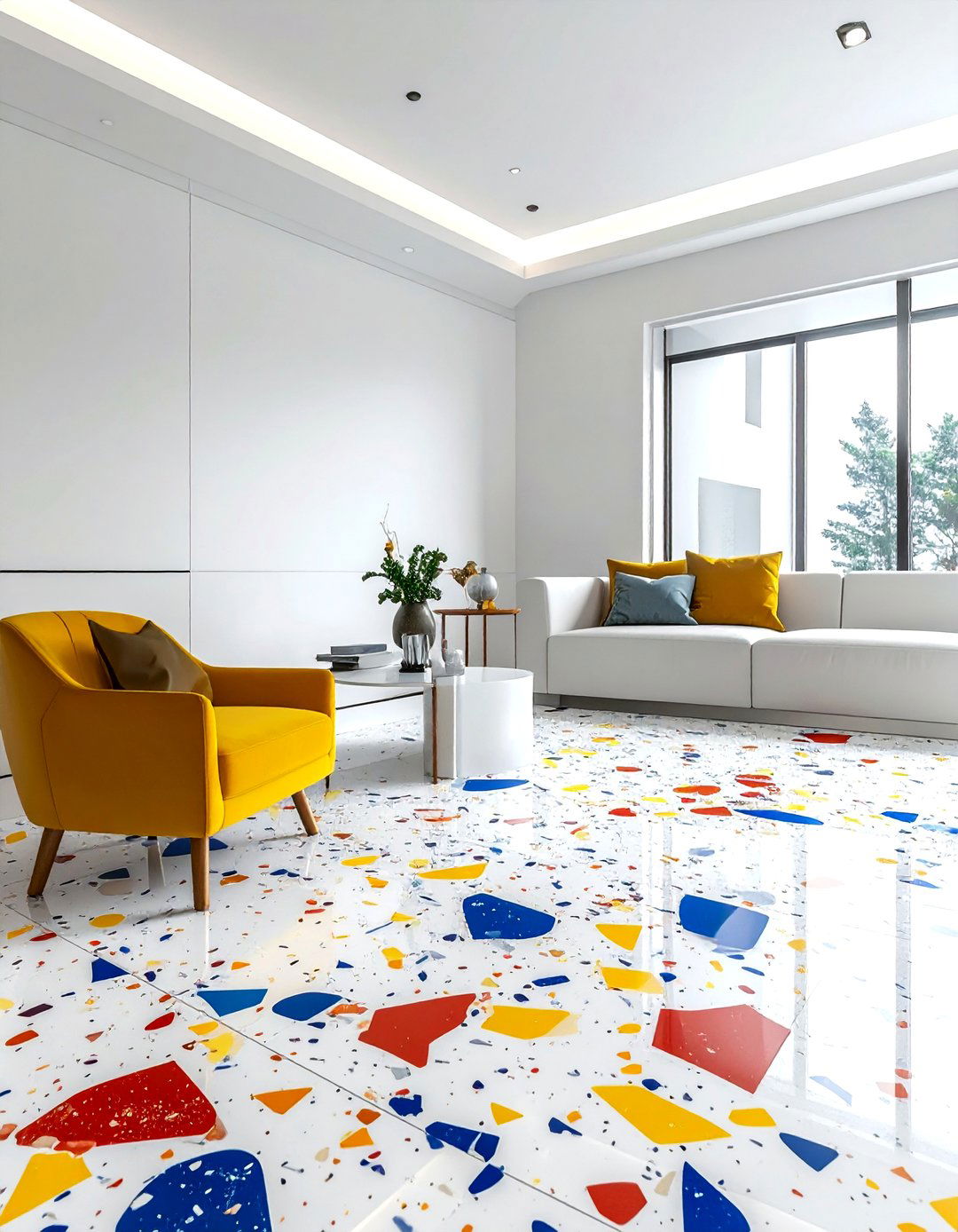 Colorful Terrazzo Chips - 30 terrazzo bathroom ideas