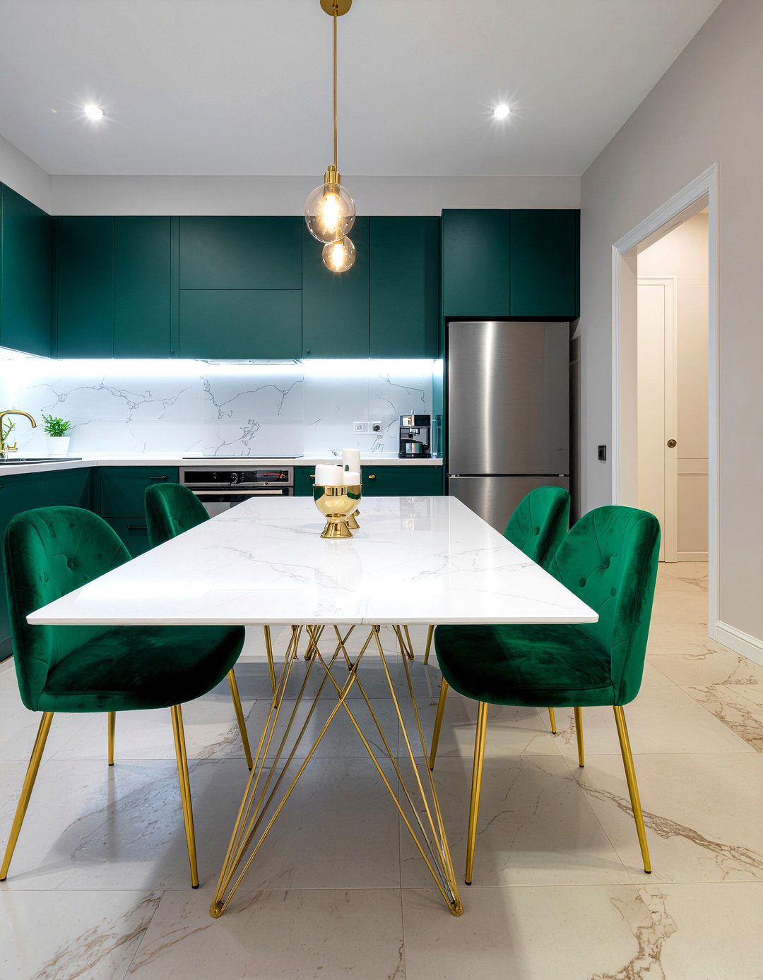 Colorful Upholstered Bench - 30 kitchen nook ideas