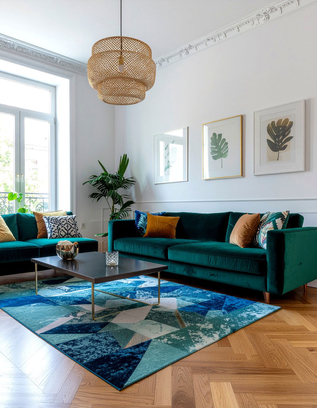 Colorful Velvet Modular Units - 30 living room modular seating ideas