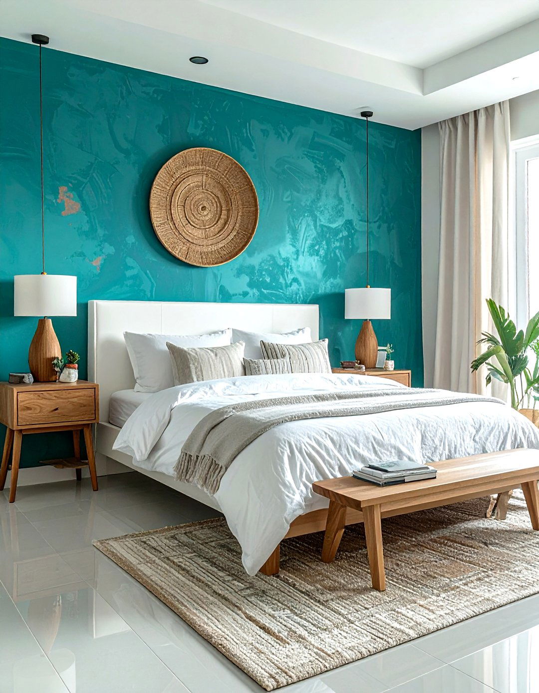 Colorful accent wall - 30 bright decor ideas