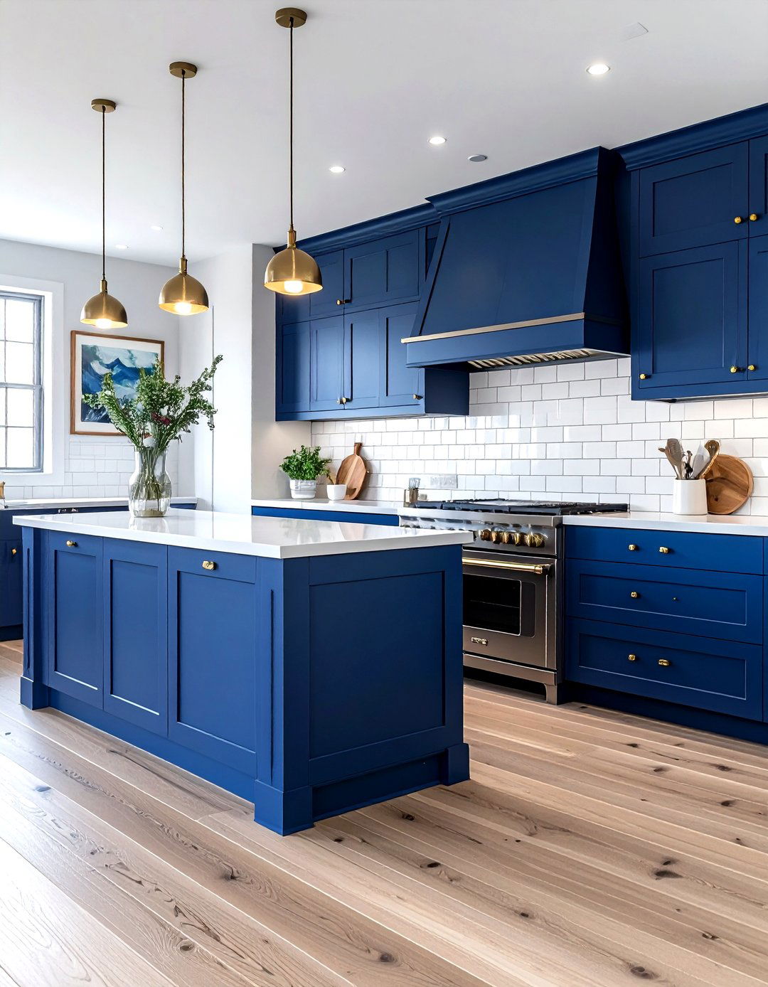 Colorful blue dual fuel range - 30 dual fuel range kitchen ideas