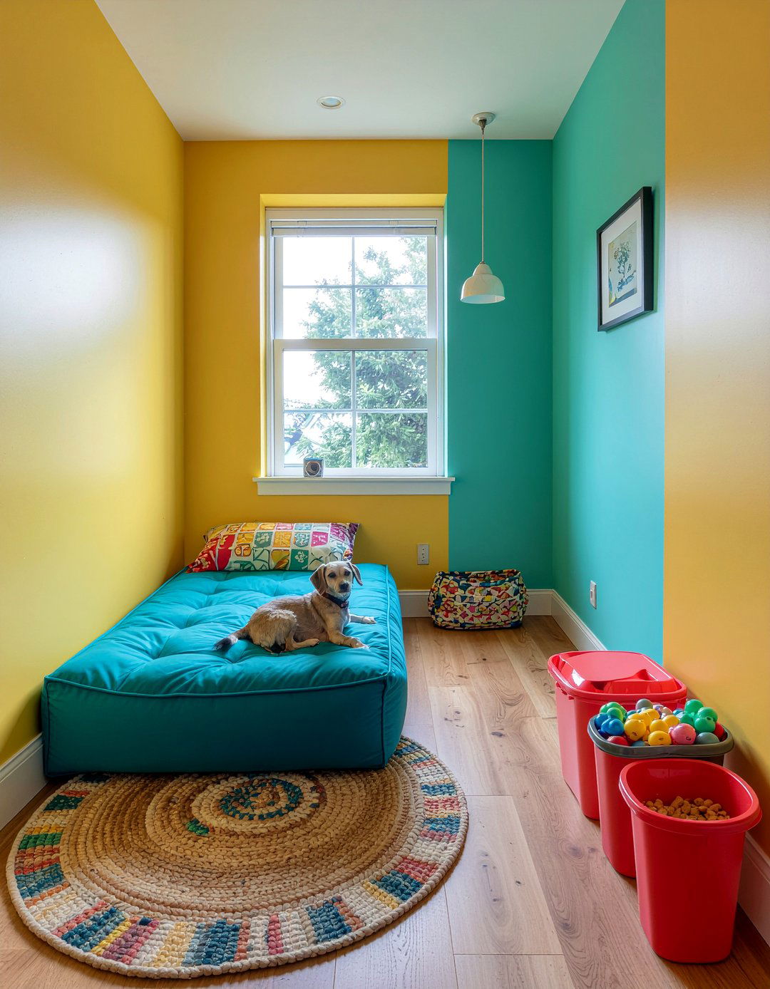 Colorful dog room - 30 dog bedroom ideas